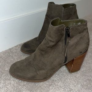 Suede Gray Booties